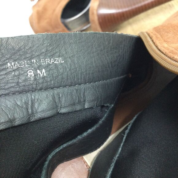 Diane von Furstenberg Womens Suede Open Toe Dress Bootie Brown Size US 8M - Picture 11 of 12